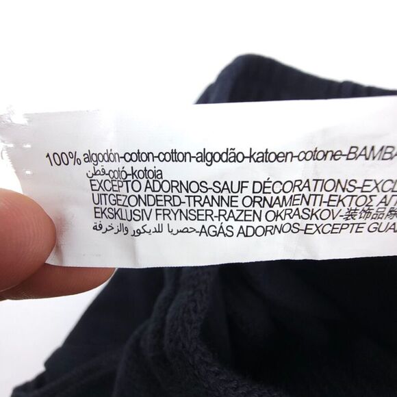 ZARA MAN Premium 90s Thick Woven Pull On Drawstring Knit Shorts Mens Large Black - Picture 7 of 8